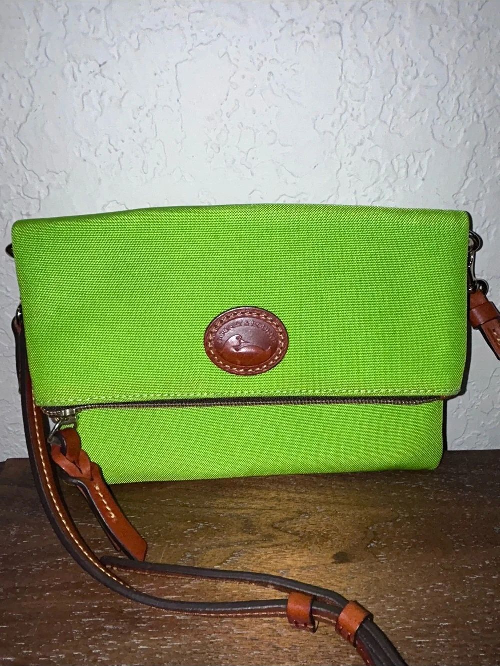 Dooney & Bourke Nylon Fold Over Flap Crossbody Purse Bag